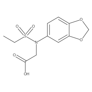N-1,3-Benzodioxol-5-yl-N-(ethylsulfonyl)glycine结构式