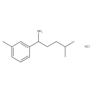 4-Methyl-1-(m-tolyl)pentan-1-amine hydrochloride结构式