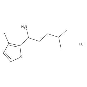 4-Methyl-1-(3-methylthiophen-2-yl)pentan-1-amine hydrochloride结构式