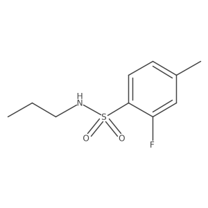 2-fluoro-4-methyl-N-propylbenzene-1-sulfonamide结构式