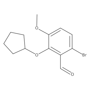 6-bromo-2-(cyclopentyloxy)-3-methoxyBenzaldehyde Structure