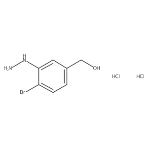 (4-Bromo-3-hydrazinylphenyl)methanol dihydrochloride结构式
