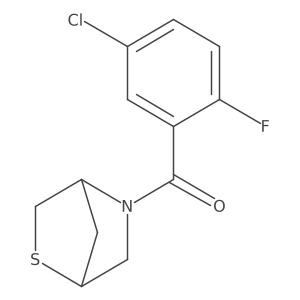 2-Thia-5-azabicyclo[2.2.1]heptan-5-yl(5-chloro-2-fluorophenyl)methanone Structure