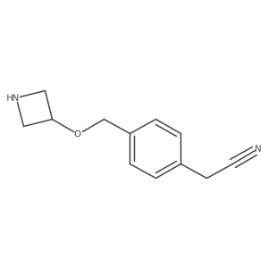 2-{4-[(Azetidin-3-yloxy)methyl]phenyl}acetonitrile结构式