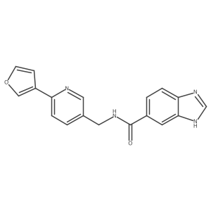 N-((6-(furan-3-yl)pyridin-3-yl)methyl)-1H-benzo[d]imidazole-5-carboxamide Structure