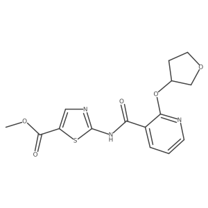 Methyl 2-(2-((tetrahydrofuran-3-yl)oxy)nicotinamido)thiazole-5-carboxylate Structure