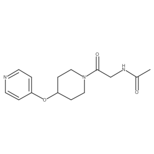 N-(2-oxo-2-(4-(pyridin-4-yloxy)piperidin-1-yl)ethyl)acetamide Structure