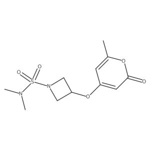 N,N-dimethyl-3-((6-methyl-2-oxo-2H-pyran-4-yl)oxy)azetidine-1-sulfonamide结构式