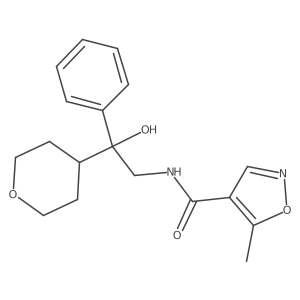 N-(2-hydroxy-2-phenyl-2-(tetrahydro-2H-pyran-4-yl)ethyl)-5-methylisoxazole-4-carboxamide Structure