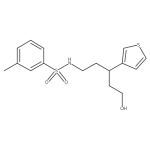 N-(5-hydroxy-3-(thiophen-3-yl)pentyl)-3-methylbenzenesulfonamide Structure