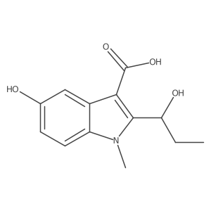 5-Hydroxy-2-(1-hydroxypropyl)-1-methyl-1H-indole-3-carboxylic acid Structure