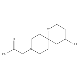 2-(4-Hydroxy-1-oxa-9-azaspiro[5.5]undecan-9-yl)acetic acid结构式