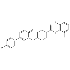 N-(2,6-difluorophenyl)-4-{[3-(4-fluorophenyl)-6-oxo-1,6-dihydropyridazin-1-yl]methyl}piperidine-1-carboxamide结构式