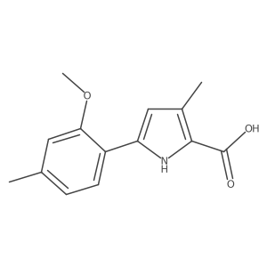 5-(2-Methoxy-4-methylphenyl)-3-methyl-1H-pyrrole-2-carboxylicacid结构式