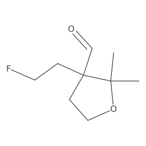 3-(2-Fluoroethyl)-2,2-dimethyloxolane-3-carbaldehyde结构式