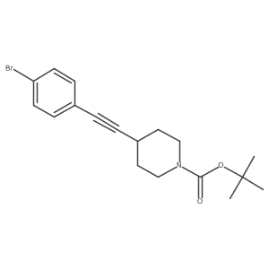 Tert-butyl 4-((4-bromophenyl)ethynyl)piperidine-1-carboxylate Structure