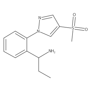 (1R)-1-[2-(4-methanesulfonyl-1H-pyrazol-1-yl)phenyl]propan-1-amine Structure