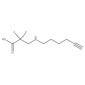 2,2-Difluoro-3-[(hex-5-yn-1-yl)amino]propanoic acid Structure