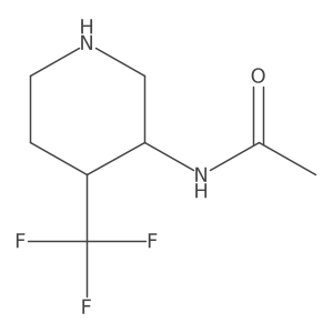 N-[4-(trifluoromethyl)piperidin-3-yl]acetamide结构式