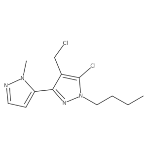 1-butyl-5-chloro-4-(chloromethyl)-3-(1-methyl-1H-pyrazol-5-yl)-1H-pyrazole结构式