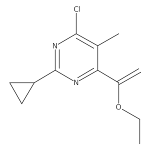 4-Chloro-2-cyclopropyl-6-(1-ethoxyethenyl)-5-methylpyrimidine Structure