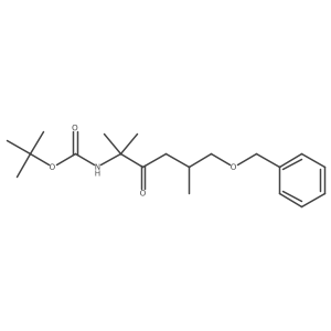 tert-butyl N-[6-(benzyloxy)-2,5-dimethyl-3-oxohexan-2-yl]carbamate结构式