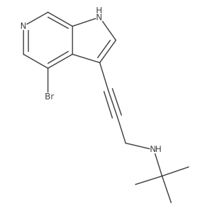 (3-{4-bromo-1H-pyrrolo[2,3-c]pyridin-3-yl}prop-2-yn-1-yl)(tert-butyl)amine Structure