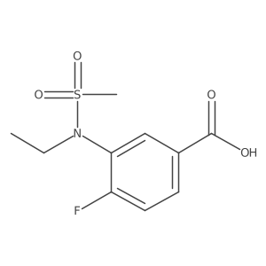 3-(N-ethylmethanesulfonamido)-4-fluorobenzoic acid Structure
