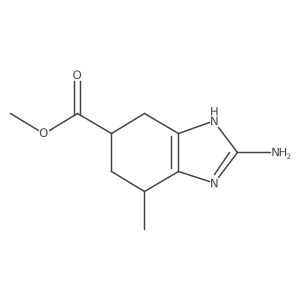 methyl 2-amino-4-methyl-4,5,6,7-tetrahydro-1H-1,3-benzodiazole-6-carboxylate结构式