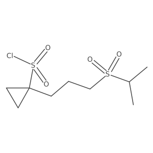 1-(3-(Isopropylsulfonyl)propyl)cyclopropane-1-sulfonyl chloride结构式