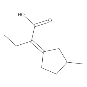 2-[(1Z)-3-methylcyclopentylidene]butanoic acid Structure