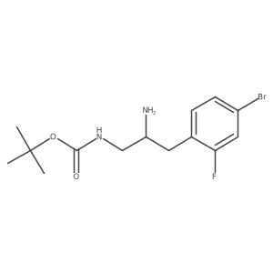 tert-butyl N-[2-amino-3-(4-bromo-2-fluorophenyl)propyl]carbamate Structure