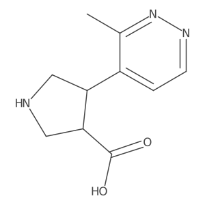 4-(3-Methylpyridazin-4-yl)pyrrolidine-3-carboxylic acid结构式