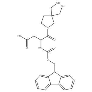 4-[3,3-bis(hydroxymethyl)pyrrolidin-1-yl]-3-({[(9H-fluoren-9-yl)methoxy]carbonyl}amino)-4-oxobutanoic acid Structure