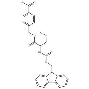 4-{[2-({[(9H-fluoren-9-yl)methoxy]carbonyl}amino)-3-methoxypropanamido]methyl}benzoic acid结构式