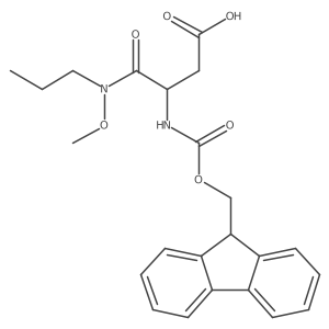 3-({[(9H-fluoren-9-yl)methoxy]carbonyl}amino)-3-[methoxy(propyl)carbamoyl]propanoic acid结构式