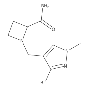 1-[(3-bromo-1-methyl-1H-pyrazol-4-yl)methyl]azetidine-2-carboxamide结构式