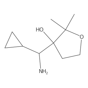 3-[Amino(cyclopropyl)methyl]-2,2-dimethyloxolan-3-ol结构式