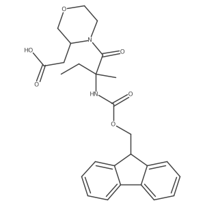 2-{4-[2-({[(9H-fluoren-9-yl)methoxy]carbonyl}amino)-2-methylbutanoyl]morpholin-3-yl}acetic acid Structure