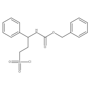 benzyl N-[3-(chlorosulfonyl)-1-phenylpropyl]carbamate结构式