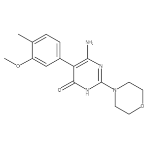 6-Amino-5-(3-methoxy-4-methylphenyl)-2-(morpholin-4-yl)-3,4-dihydropyrimidin-4-one Structure