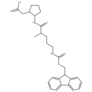 2-{2-[5-({[(9H-fluoren-9-yl)methoxy]carbonyl}amino)-2-methylpentanamido]cyclopentyl}acetic acid Structure