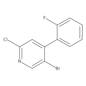 5-Bromo-2-chloro-4-(2-fluorophenyl)pyridine结构式