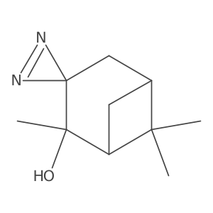 (2S)-2,6,6-trimethylspiro[bicyclo[3.1.1]heptane-3,2'-diazirine]-2-ol结构式