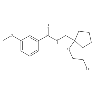 N-((1-(2-hydroxyethoxy)cyclopentyl)methyl)-3-methoxybenzamide Structure