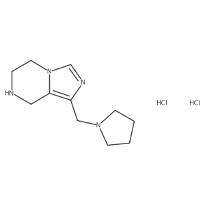 1-(1-Pyrrolidinylmethyl)-5,6,7,8-tetrahydroimidazo[1,5-a]pyrazine dihydrochloride结构式