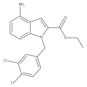 Ethyl 4-amino-N-(3,4-dichlorobenzyl)indole-2-carboxylate Structure