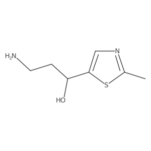 (1S)-3-amino-1-(2-methyl-1,3-thiazol-5-yl)propan-1-ol Structure