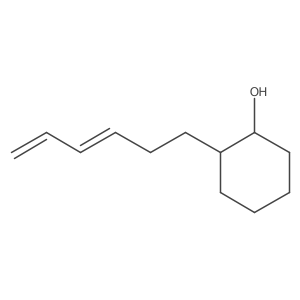 rac-(1R,2S)-2-(hexa-3,5-dien-1-yl)cyclohexan-1-ol结构式