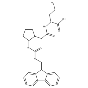 (2S)-2-{2-[(1RS,2SR)-2-({[(9H-fluoren-9-yl)methoxy]carbonyl}amino)cyclopentyl]acetamido}-4-hydroxybutanoic acid Structure